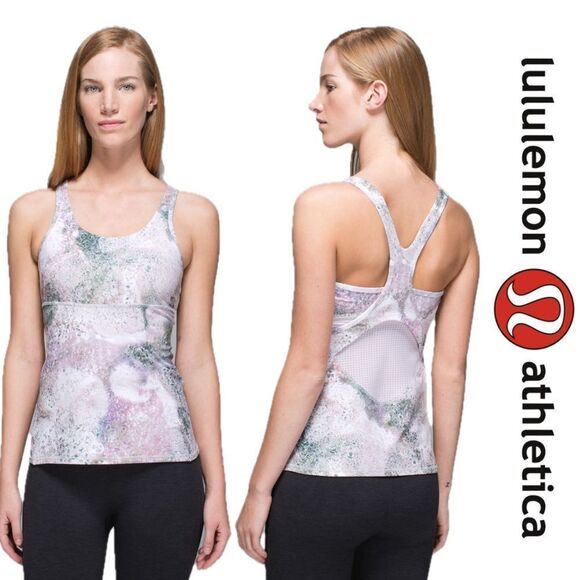 Lululemon Athletica Crossback Tank (Sugar Crush Multi/Silver Fox) - Picture 1 of 10